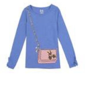 Girls aéropostale long sleeve shirt with 3d purse